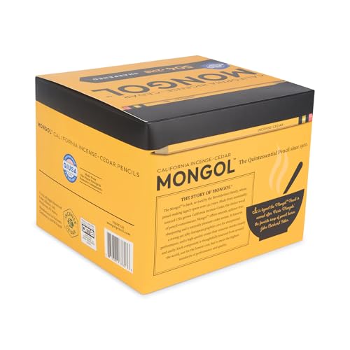 Mongol Classic Incense Cedar #2 Pencil - 504-Pack - Pre-sharpened, European Graphite Core, US Grown Cedar, Smudge Free Eraser – Nontoxic PMA Certified - size: 1 Count (Pack of 504)