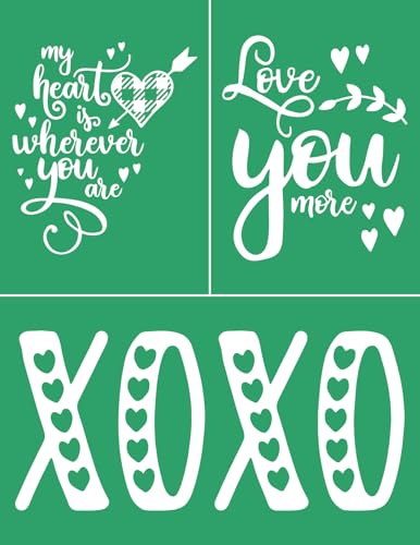 DGAGA Love Heart Silk Screen Stencils Self Adhesive Screen Printing Stencil Reusable Valentine Mesh Stencils Couple Transfers for Chalk Paste on Wood,Fabric,DIY Home Decor,Chalks Paste 50g/Jar - color: xoxo