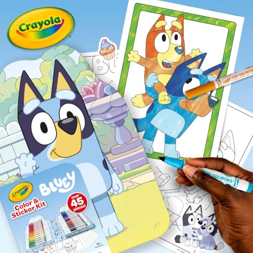 Crayola Bluey Art Kit for Kids (45pcs), Bluey Coloring Book Pages & Stickers for Kids, Arts & Crafts Set, Toys for Girls & Boys, Gift, 4+ - style: Art Kit, Bluey