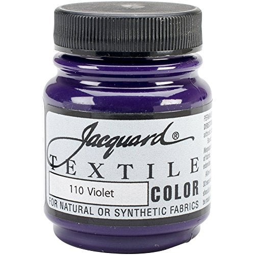 Jacquard Textile Color Violet - Permanent Fabric Paint for Clothes, Furniture Upholstery, Shoes or Tote Bags – Indoor & Outdoor Fabric Paint – 2.25 Oz Jar, Upholstery Fabric Paint - color: Violet, size: 2.25-Ounce