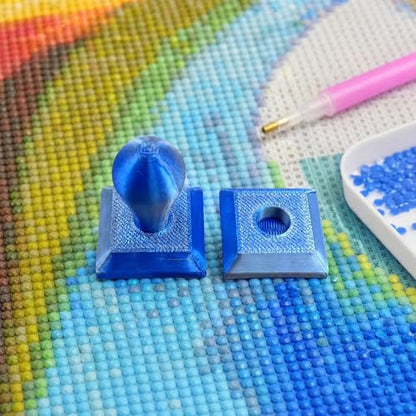 POETRYDRAW Diamond Art Painting Embossing Roller 3D Printing Diamond Art Painting Seal Press Diamond Art Painting Roller Tool Set for Multi-Color Square & Circular Drills (Royal Blue) - color: Royal Blue