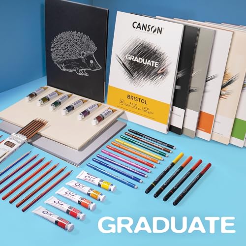 Canson Graduate Oil and Acrylic Paint Pad, Foldover, 11x14 inch, 12 Sheets | Artist Paper for Adults and Students - Oil, Acrylic, Mixed Media and Painting - size: 11x14 inch