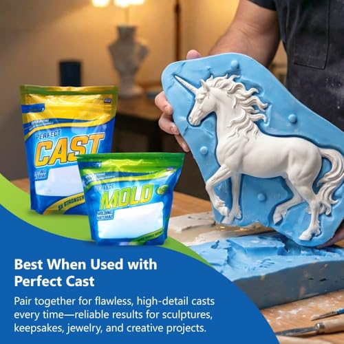 Perfect Mold Alginate Molding Material, Non-Toxic Mold Making Powder for Life Casting, Hand Casting, Baby Footprints, Face & Body Molds, USA Made, 2 lb Bag - size: 2 lb
