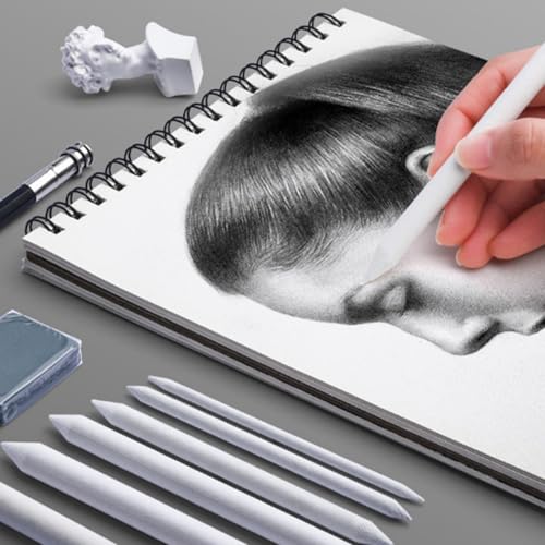 3/9Pcs Double-end Blending Stumps Tortillions Set for Artist Sketching Drawing Studio Drawing Equipment - color: 3 sets of paper and