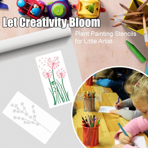 26 pcsPainting Set for Beginners and Artists, 18 Pieces Stencils, 6 PCS Compressed Charcoal Sticks, 2 Pack Kneaded Rubber Erasers Large Size, DIY Drawing Paint Back to School