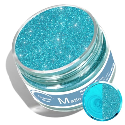 Matio Mica Powder, 1.8oz/ 50g Granite Blue Pearlescent Effect Mica Powder for Epoxy Resin Natural Color Pigment for Soap Making, Bath Bomb, Candle Dye, Resin Craft, Paint,Nails,Jewelry, Slime Pigment - color: Granite Blue