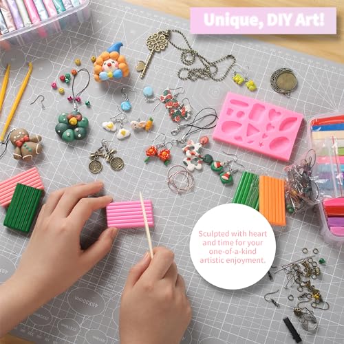 Aestd-ST Polymer Clay 85 Colors, Modeling Clay for Kids, Oven Bake Molding Clay Kit,DIY Starter Kits with Sculpting Tools and Accessories, Art and Craft Gifts for Kids and Adults.