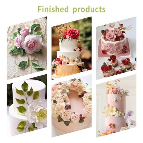 KALAIEN Leaf Petal Veiner Gum Paste Mold Sugar Craft Tools Rose Flower Leaf Vein Double Veiners Mold - color: Rose Petal