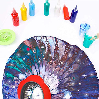 Acrylic Pouring Strainers,12 Pcs Acrylic Paint Pouring Strainers Plastic Flower Strainers Silicone Pouring Drain Basket for DIY Pouring Acrylic Paint and Creating Unique Patterns Art Supplies