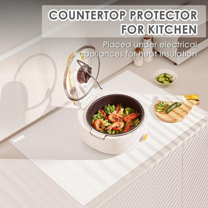 31.5" x 23.6" Extra Large Silicone Mat for Resin Casting, Epoxy and Crafts, Nonstick Silicone Sheet for Jewelry Casting Molds, Clear Countertop Protector Mat Heat Resistant Placemats by Foepoge - color: Translucent