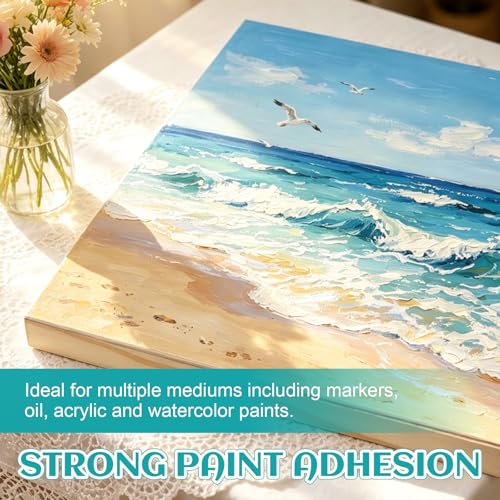 ESRICH 8x8 Inch Wood Panels, 2 Pack Square Craft Wood Canvas Boards, Blank Unfinished Wooden Art Board for DIY Art Creations Such as Painting, Acrylic Pouring, Resin, Burning, Collage, etc. - size: 8IN-2Pack