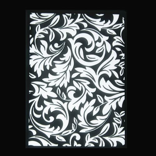 Swirls Texture Plastic Embossing Folders for Cards Making Baroque Filigree Embossing Stencils for DIY Paper Crafts Scrapbooking Polymer Clay Decoration