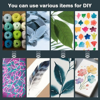 INNOVAYOU 5 * 7inch Gel Plates for Printing - Reusable, with Press Rubber, for Card Making, Arts and Crafts, Scrapbooking, Diary, Home Decoratio