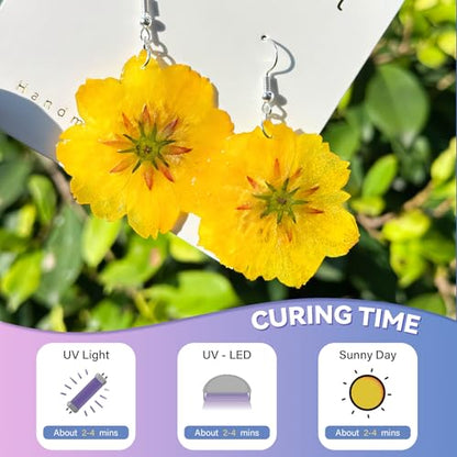 UV Resin 400 Grams Crystal Clear Hard Type Fast Curing No Yellowing Low Odor for Art Craft Coating Jewelry Making