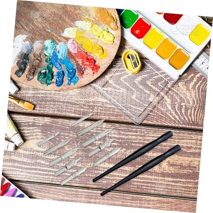 NUOBESTY 2 Sets Comic Dip Pens with Plastic Holders and Stainless Steel Nibs for Manga Drawing, Calligraphy, and Art Writing