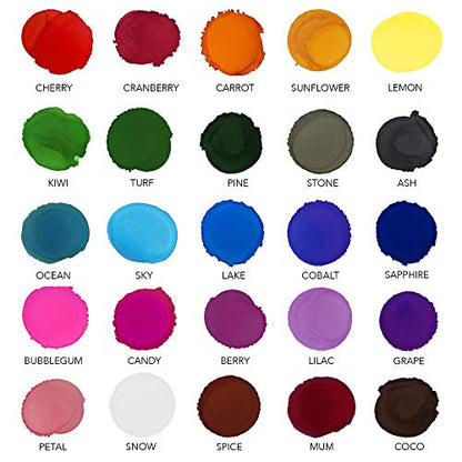 Alcohol Ink Set - Alcohol Ink for Epoxy Resin, Alcohol Ink Supplies, Tumbler Making Supplies, Resin Ink, Dye Inks 25 Large 0.5 Ounce Highly Saturated Colors