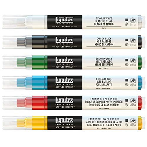 Liquitex Professional Paint Marker Set, 6 Piece, Classics - style: Classics Fine 6 Set