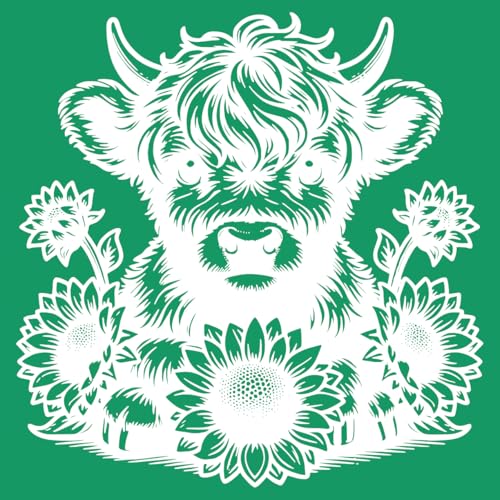 DGAGA Sunflowers Silk Screen Stencils Self Adhesive Cow Screen Printing Stencil Reusable Mesh Stencils Spring Chalk Transfers for Chalk Paste Paint on Wood Signs,Fabric,DIY Garden Decor,Farmhouse Art - color: sunflower