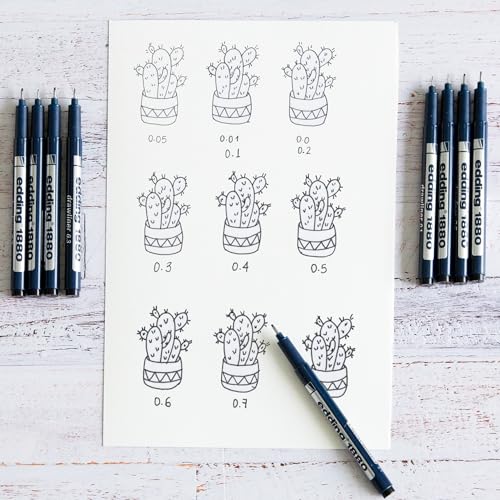 edding 1880 Drawliner Set, 4-Pens - color: Assorted