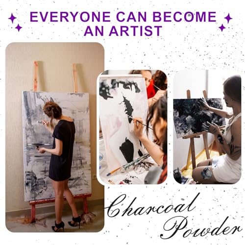 Premium Charcoal Powder for Drawing and Art, Drawing Charcoal for Sketching, Shading, Blending with Beginners & Pro Artists (16 Ounces) - size: 16 Ounces
