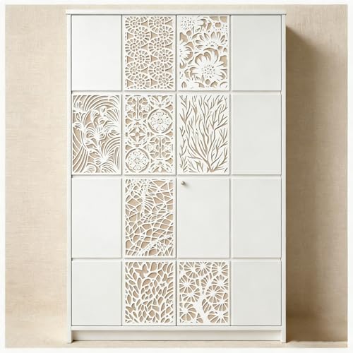 16 Pieces Stencils for Painting, Abstract Texture Mixed Media Art Supplies Crafts Reusable Layering Stencil Brick Pattern Templates for Drawing Card Making Canvas Furniture Paper (Type-A) - style: TYPE-A