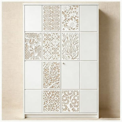 16 Pieces Stencils for Painting, Abstract Texture Mixed Media Art Supplies Crafts Reusable Layering Stencil Brick Pattern Templates for Drawing Card Making Canvas Furniture Paper (Type-A) - style: TYPE-A