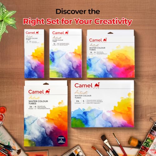 Camlin Kokuyo Artist Watercolor Tube 5ml - 24 Shades (Multicolor)