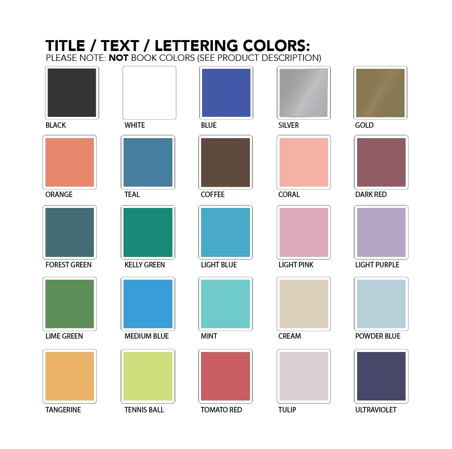 Personalized CovoBook | Choose Custom Text Title Name Lettering Font | Real Hardcover, Blank Inside | Sketch Art Notebook Journal Wedding Guestbook | Home or Office Decor Shelf Table Accessory