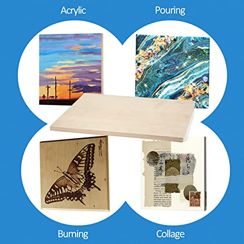 Unfinished Birch Wood Canvas Panels Kit, Falling in Art 2 Pack of 18x24’’ Studio 3/4’’ Deep Cradle Boards for Pouring Art, Crafts, Painting, and More - size: 18*24 2-pack