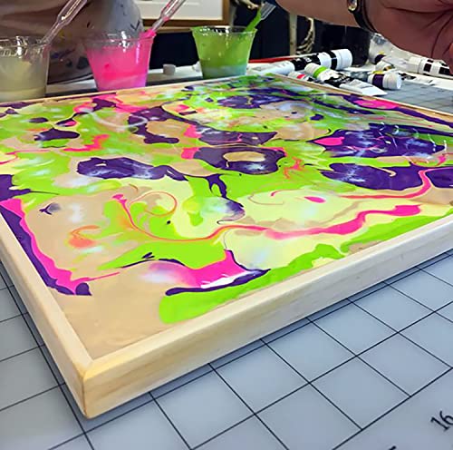Da Vinci Pro Liquid Art Canvas Multi-Media Panels for High Flow Fluid Acrylics, Glazing Liquids, Pouring Mediums, Encaustics, Resin Paints, and Alcohol-Based Ink - [3/4" Deep, 16x16" Panel] - size: 16x16" Panel