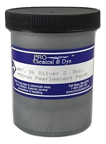 Pearlescent Textile Paint 8 oz. (Dark Silver) - color: Dark Silver
