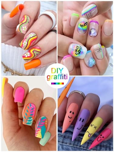 Kalolary 3D Nail Art Pens Set, 12 Color Pens, DIY Nail Art Beauty Adorn Manicure Tools - color: A