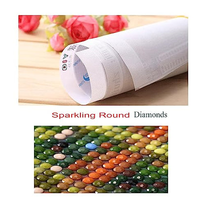 BOHADIY DIY 5D Diamond Painting Kits for Adults Diamond Art Large Size Tree of Life Abstract Tree Landscape Full Drill Crystal Rhinestone Embroidery Craft Kits for Home Wall Decor, 27.5X15.7 Inch
