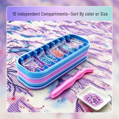 Diamond Art Storage Case,Storage Box for Diamond Art Tools and Accessories,Suitable for Diamond Painting Kits,Perfect Choice for Craft Enthusiasts