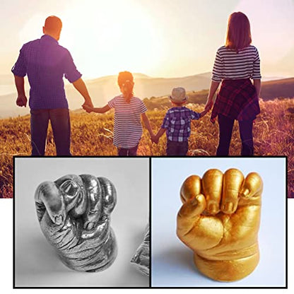 Pissente DIY Hand Casting Kit for Couples Anniversaries and Family Memories Plaster Kit with Detailed Mold and Complete Materials for Unique Hand Statues