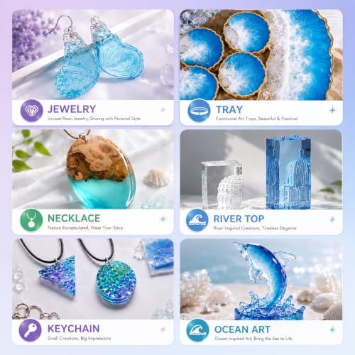 Deep Pour Epoxy Resin, 1.5 Gallon 2 to 4 Inch Depth Crystal Clear Bubble Free High Gloss Self Leveling for River Table Top, Bar Top, Coating, Art Mold Crafts Epoxy Resin 2:1 - size: 1.5 Gallon