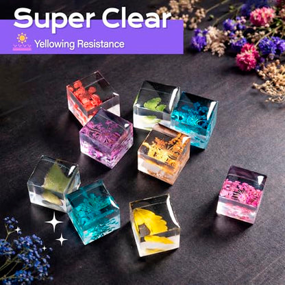HeyClear 300g UV Resin kit Super Clear, Hard, Low Odor, Premixed UV Epoxy Resin Glue Fast Curing for Beginners Jewelry Making, DIY Crafts, Coating and Resina Art - size: 300g