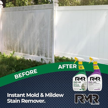 RMR Brands DIY Mold & Stain Remover Bundle, Complete Mold Killer & Mildew Prevention Kit, Disinfectant Spray, Includes 2-32 fluid ounce Bottles - size: 32 Fl Oz (Pack of 2)