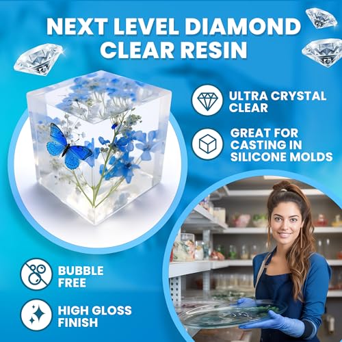 Epoxy Resin Art Resin Crystal Clear Formula -2 Gallon Kit -The Artist's Resin for Coating, Casting, Resin Art, Geodes, Tabletop, Bar Top, Live Edge Tables, River Tables- Non-Toxic - color: The Artist's Resin New Formula 2 GALLON