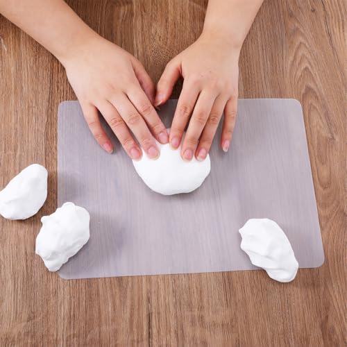 2 Pcs Clear Silicone Mat 12 x 8 Inch Silicone Placemats Non-Slip Baking Mat for Kitchen Counter Countertop Protector Heat Resistant Countertop Liner for Pastry