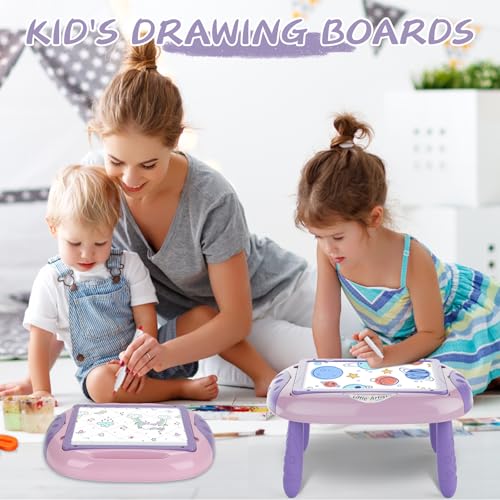 MAYESAR Gifts for 1-2 Year Old Girls,Toddlers Toys with Magnetic Letters and Numbers, Art Easel for Kids 1 2 Year Old, Girl Birthday Christmas Gifts (Purple) - color: Pink