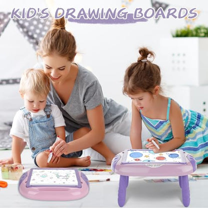 MAYESAR Gifts for 1-2 Year Old Girls,Toddlers Toys with Magnetic Letters and Numbers, Art Easel for Kids 1 2 Year Old, Girl Birthday Christmas Gifts (Purple) - color: Pink