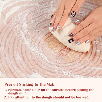 Non-slip Silicone Pastry Mat Extra Large with Measurements 28''By 20'' for Silicone Baking Mat, Counter, Dough Rolling, Oven Liner,Fondant/Pie Crust By Folksy Super Kitchen Red - size: 28"L x 20"W