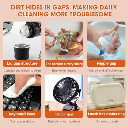 3 in 1 Cup Lid Cleaning Brush, Multifunctional Cleaning Brush Portable Cup Lid Cleaner for Bottle Gap Tight Spaces Cup, Portable Cup Lid Cleaner, 1 Pcs Red - color: 1pcs Red