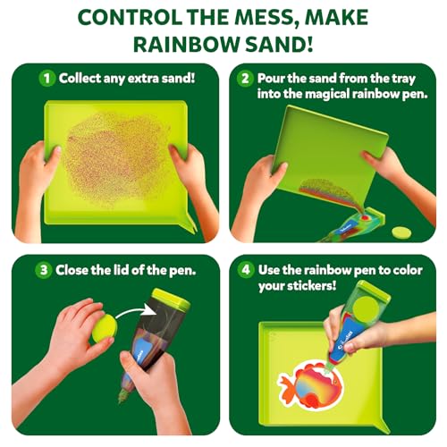 Skillmatics Sand Art Activity - Mess-Controlled DIY Animal Craft Kit with 50+ Colorful Stickers, Creative Arts & Crafts for Kids, Fun Hands-On Activity, Gifts for Ages 4, 5, 6, 7, 8, 9, 10 - style: Animals