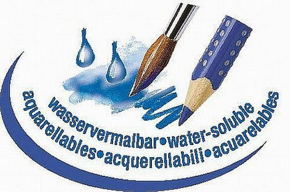 Faber-Castell 117538 Albrecht Dürer Watercolour Pencils, Box of 36 Thick 3.8 mm Watercolour Pencils with Soluble Pigments that Transform in a Few Brushstrokes - style: One size