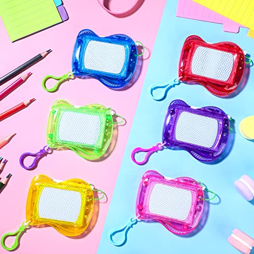 Zhehao 72 Pack Mini Magnetic Drawing Board for Kids, Backpack Keychain Clip Drawing Boards Erasable Doodle Sketch Writing Pad for Kids Birthday Party Favors, Prizes, Goodie Bag Fillers, Gift Bag Toys