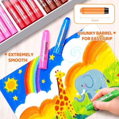 Ellinjan 288 Pcs Tempera Paint Sticks for Kids, 12 Classic Colors, Washable & Quick-Drying Twistable Solid Paint Sticks, Bulk Art Supplies for Drawing & Painting, Classroom School Supplies