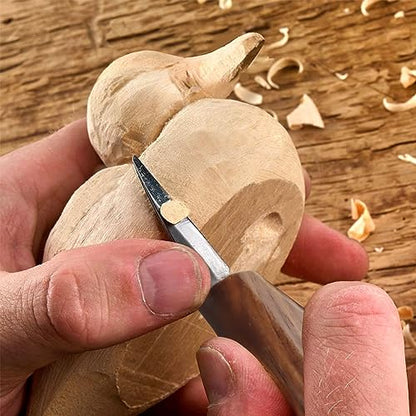 Wood Carving Tools Whittling Kit- Woodworking Large Whittling Kit, Deluxe Spoon Carving Knife Kits for Beginners, 13 Knives Set with Leather Case - color: Dark Brown