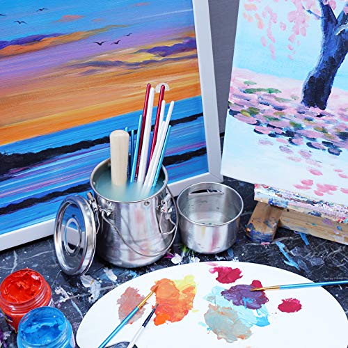 MyLifeUNIT Paint Brush Cleaner, Airtight Stainless Steel Brush Holder for Painting, 23.7 oz/Large - size: Large